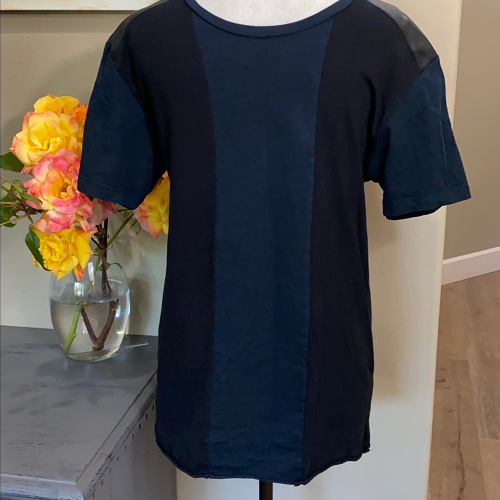 6/$25 Zara Man, blue and black t-shirt